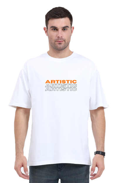 Oversized White Classic T-shirt Artist ERA print