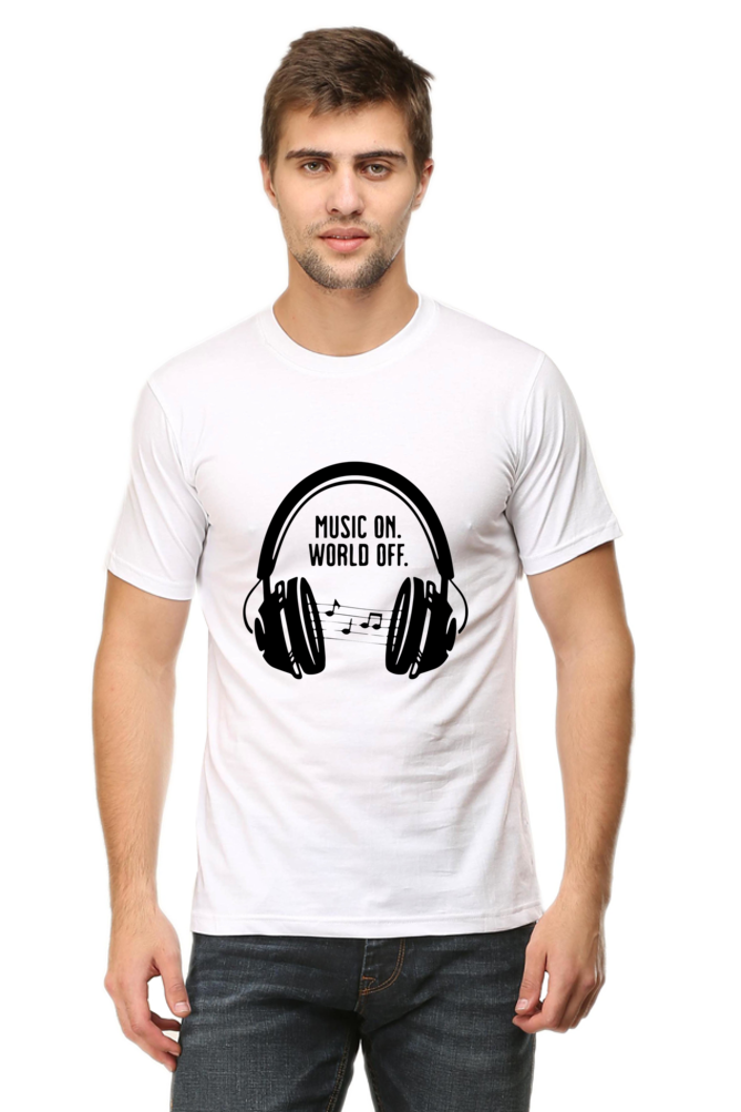 Unisex Classic T-shirt Music On World Off Print