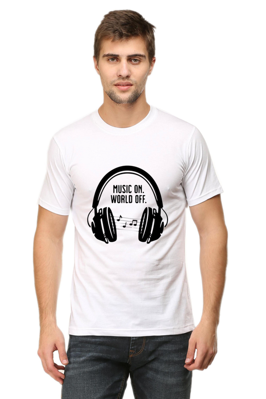 Unisex Classic T-shirt Music On World Off Print