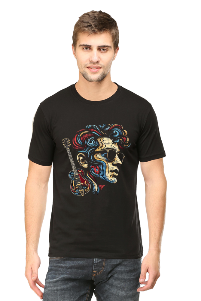 MUSICALLY ABSTRACT - BLACK UNISEX T-SHIRT